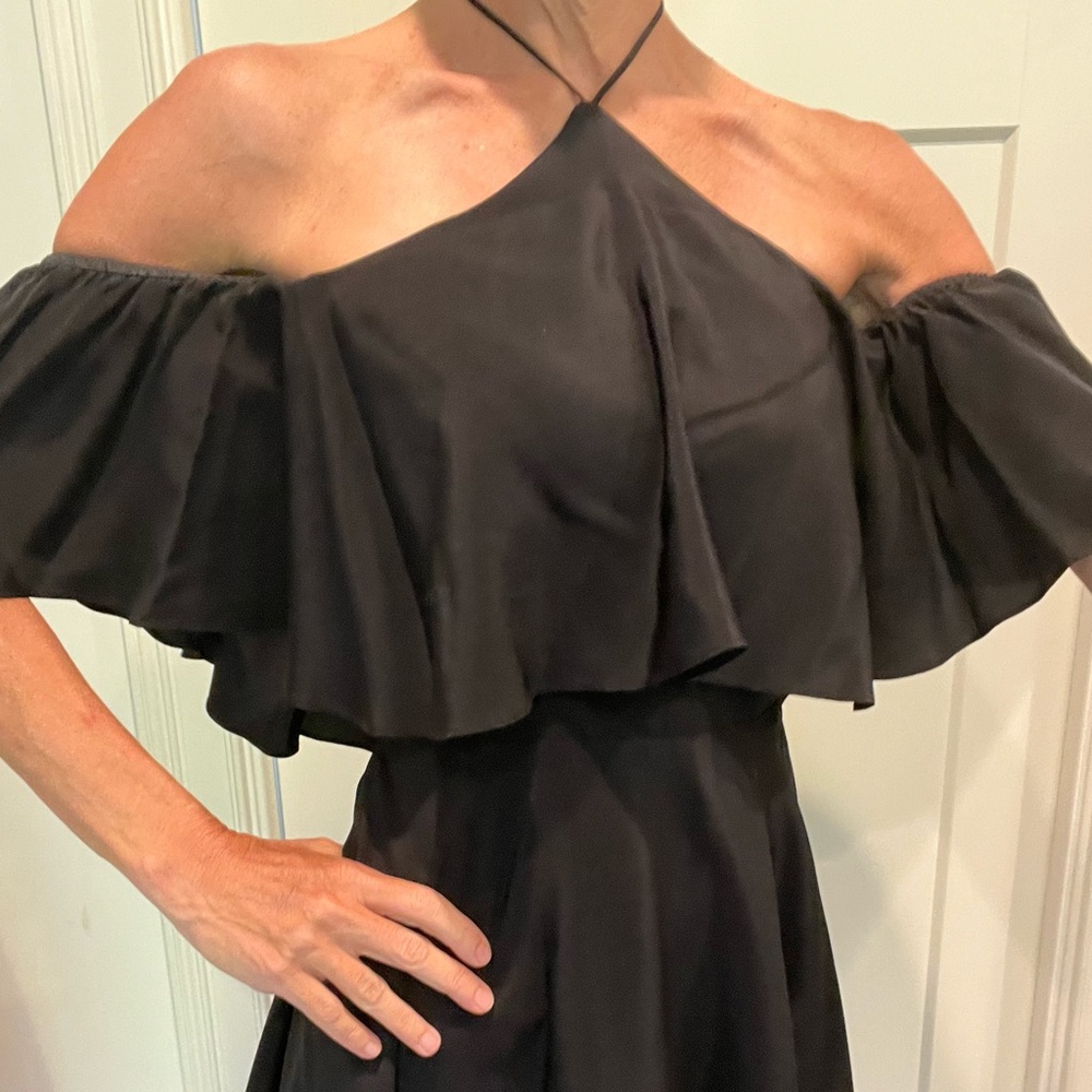 Amanda Uprichard Black Silk Dress Rare! Size P / XS